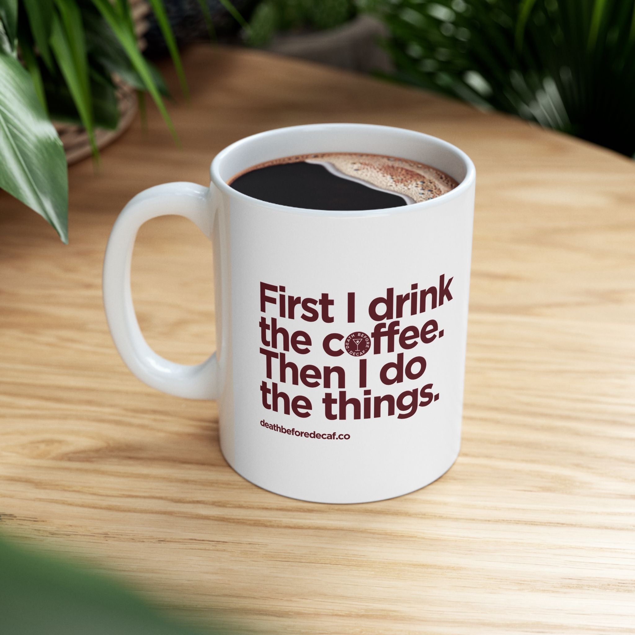 Coffee Mug - "Drink Coffee. Do Things." Minimalist Motivational Ceramic Mug (11oz, 15oz)