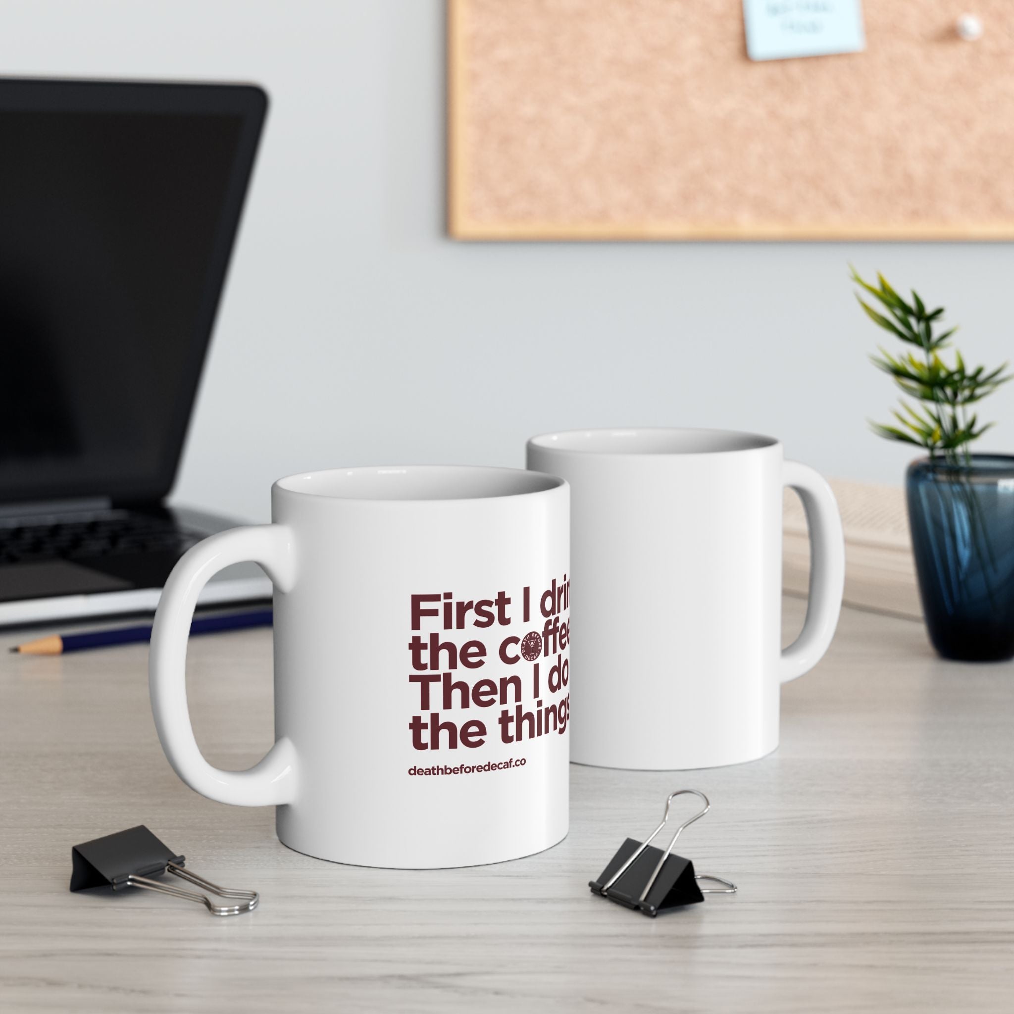 Coffee Mug - "Drink Coffee. Do Things." Minimalist Motivational Ceramic Mug (11oz, 15oz)
